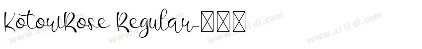 KotoriRose Regular字体转换
